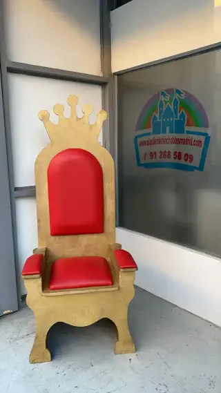 TRONO REAL (8) TAPIZADO ROJO LAVABLE