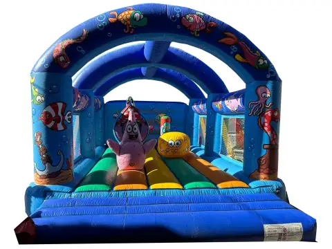 Castillo hinchable marino bob esponja grande