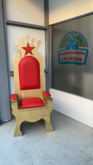 TRONO REAL (9) TAPIZADO ROJO LAVABLE