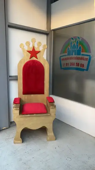 TRONO REAL(10) TAPIZADO ROJO LAVABLE