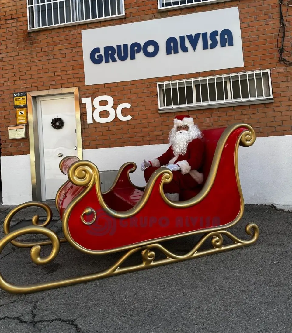 TRINEO NAVIDAD  ATREZZO  FIBRA VIDRIO (3), hinchable en alquiler