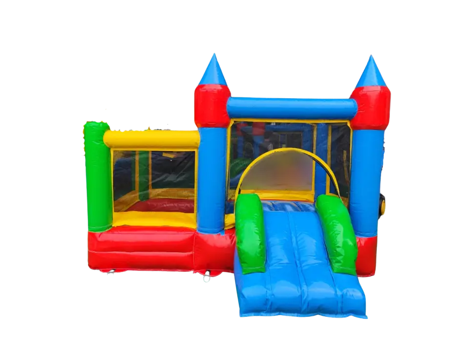CASTILLO HINCHABLE SUPER HAPPY AZUL (2), hinchable en alquiler