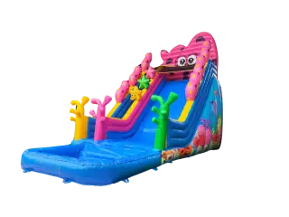 CASTILLO HINCHABLE MULTICOLOR OCEANO ACUATICO (ADAPTABLE A PISCINA)