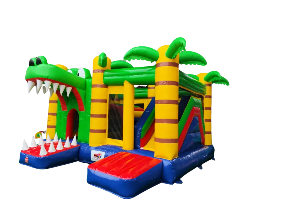 CASTILLO HINCHABLE COCODRILO AVENTURAS MEDIANO, hinchable en alquiler