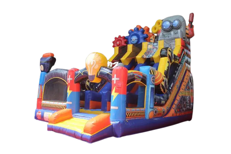 CASTILLO HINCHABLE ROBOT MULTI PADRE, hinchable en alquiler