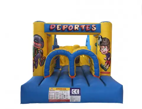Castillo hinchable pista americana mediana sports