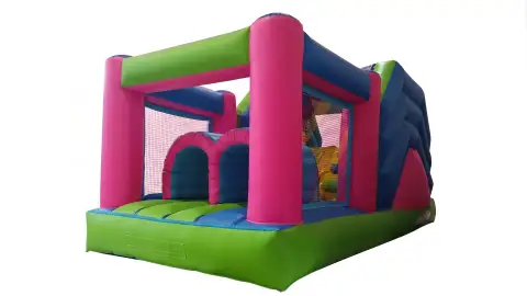Castillo hinchable pista americana mediana