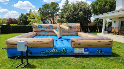 Castillo hinchable barredera humana 2